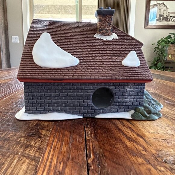 Heritage Village Collection Bluebird Seed & Bulb Handpainted Porcelain House Dep - Picture 5 of 16